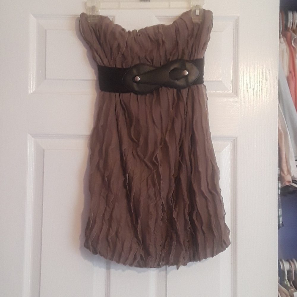 Halter mini dress stretch material